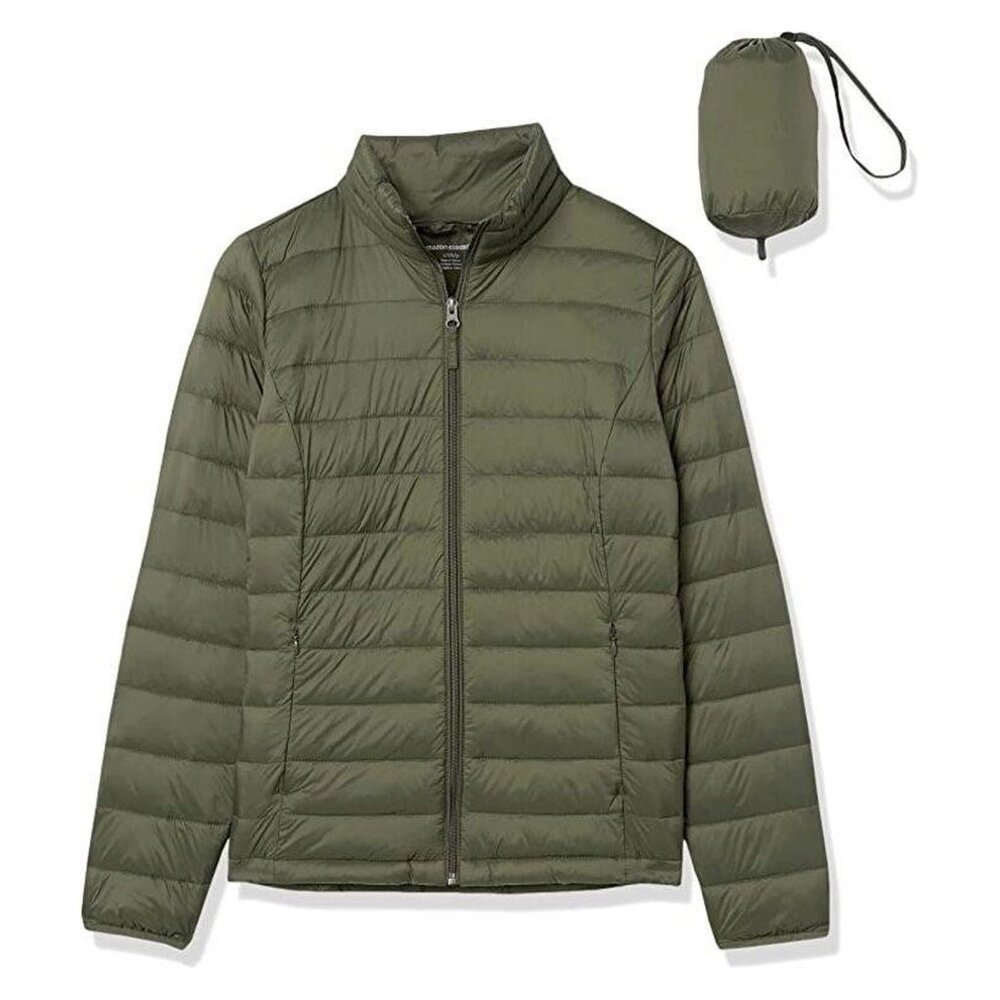 NEW Amazon Essentials Womens Lightweight Water-Resistant Packable Puffer jacket